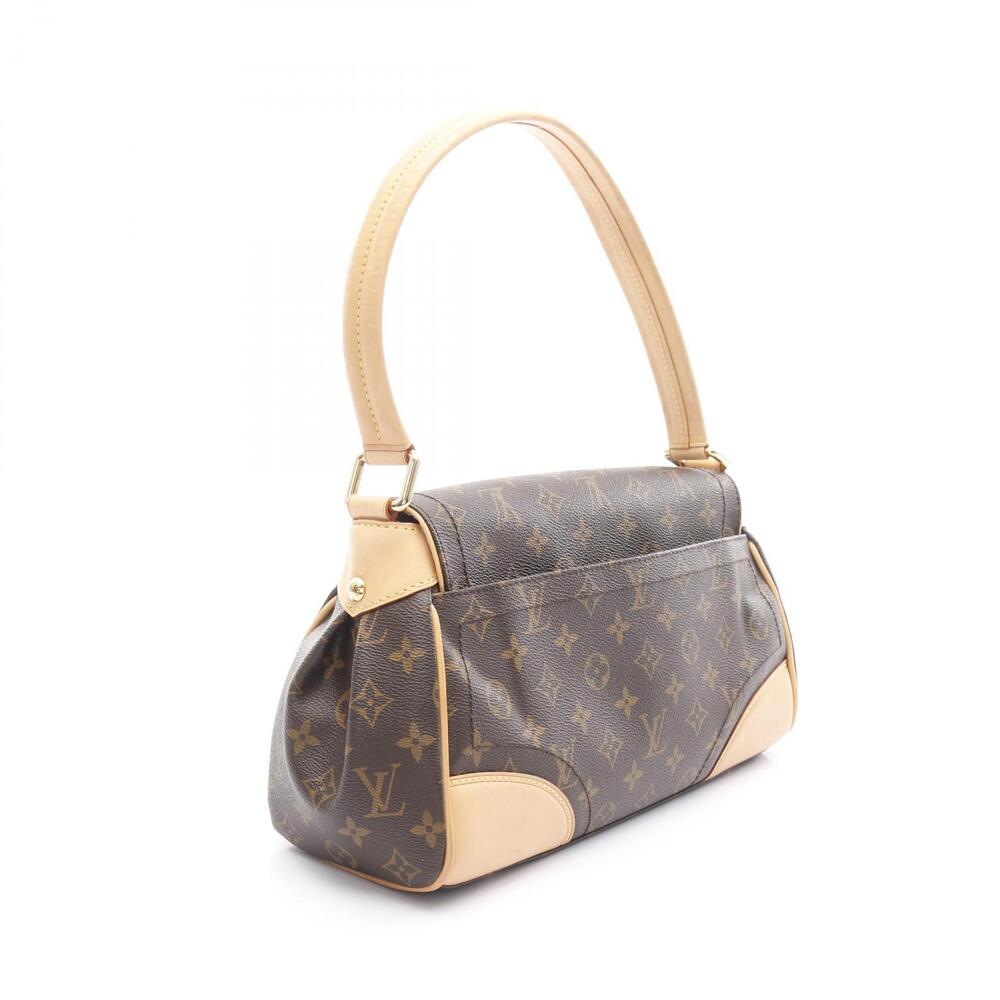 Louis Vuitton Monogram Canvas Bag Beverly Brown Leather Shoulder